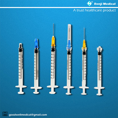 Jeringuilla médica disponible de los materiales consumibles de CE/ISO con el volumen de la aguja 1ml