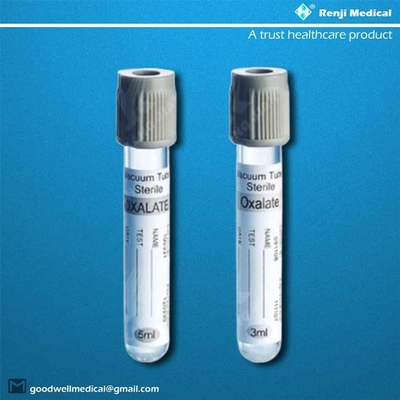 Tubo de Renji Disposable Vacuum Blood Collection, tubo de ensayo de la glucosa 3min