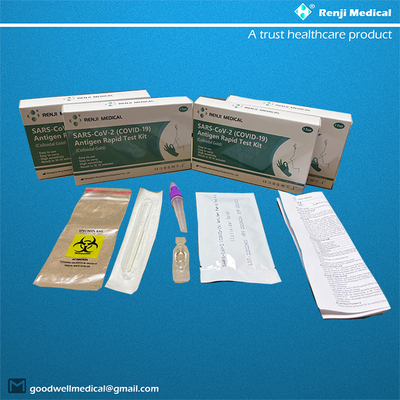 Esponja nasal rápida del equipo de la prueba del antígeno de Renji Rapid SARS-COV-2 (COVID 19) (oro coloidal)