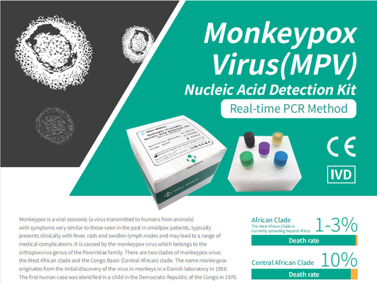Kit de detección de ácido nucleico del virus de la viruela del mono (MPV) Kit de prueba rápida para el hogar Kit de PCR en tiempo real