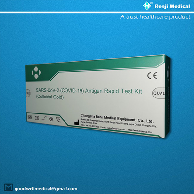 Equipo de prueba rápido del antígeno coloidal del oro, equipo nasal de la prueba Sars-Cov-2 AG de la esponja
