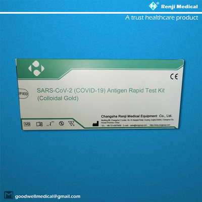 5 sistemas/caja COVID rápido 19 Kit With Nasopharyngeal Swabs de prueba