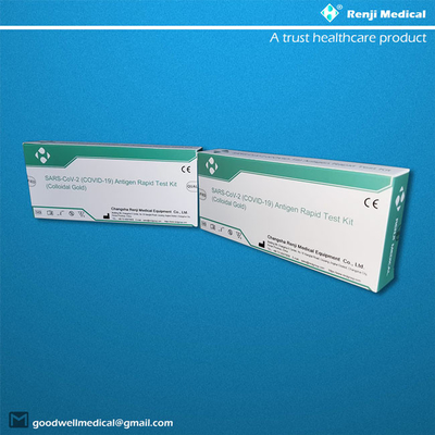 5 sistemas/caja COVID rápido 19 Kit With Nasopharyngeal Swabs de prueba