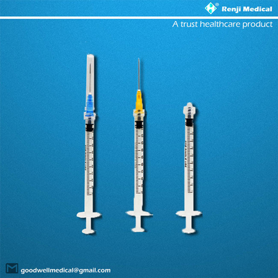 Materiales consumibles médicos disponibles esterilizados, jeringuilla 1ml de la clase III con la aguja