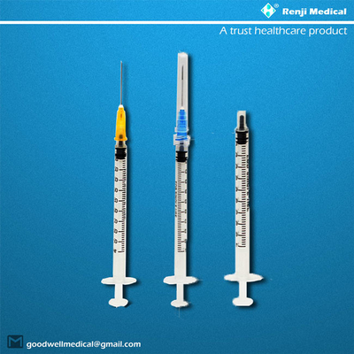 Jeringuilla médica disponible de los materiales consumibles de CE/ISO con el volumen de la aguja 1ml