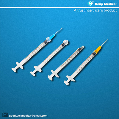 Jeringuilla médica disponible de los materiales consumibles de CE/ISO con el volumen de la aguja 1ml