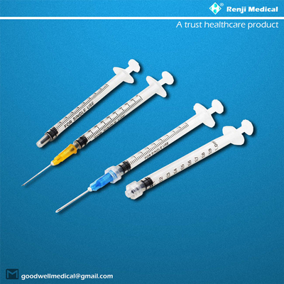 Jeringuilla médica disponible de los materiales consumibles de CE/ISO con el volumen de la aguja 1ml