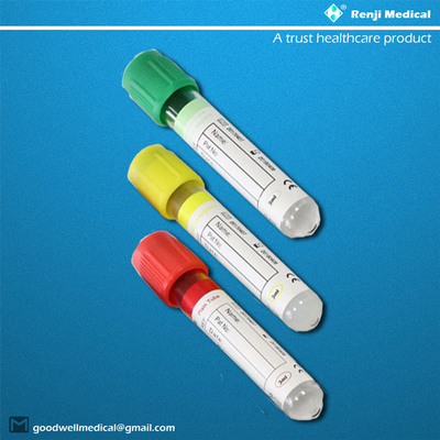 Tubos plásticos de la colección de la sangre del fluoruro de Renji Sodium con el top rojo de BD