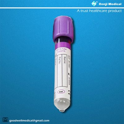 Tubos disponibles de la colección de la sangre del vacío del EDTA usados en hematología 5ml 6ml