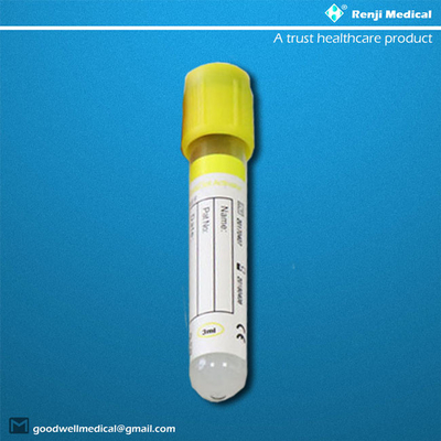 tubo de ensayo de la sangre del vacío de 5ml 7ml 3 años de vida útil para los diagnósticos