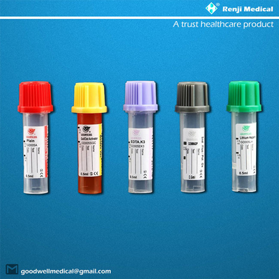 Tubo micro 0.25ml/0.5ml de la colección de la sangre de los PP para los bebés recién nacidos