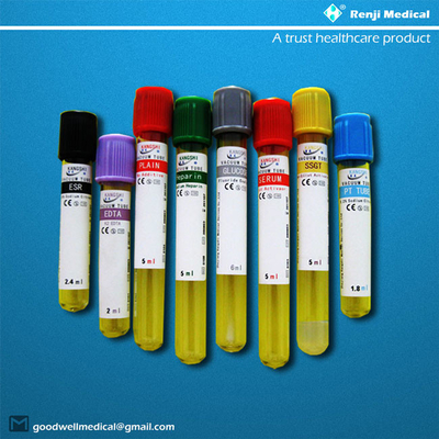 Tubo de Renji Disposable Vacuum Blood Collection, tubo de ensayo de la glucosa 3min