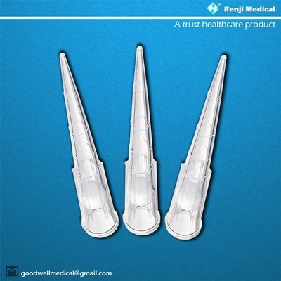 Extremidades universales transparentes de la pipeta compatibles con 1000ul Pipettors