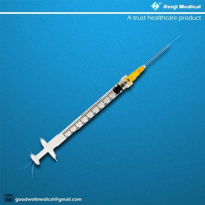 Materiales consumibles médicos disponibles esterilizados, jeringuilla 1ml de la clase III con la aguja