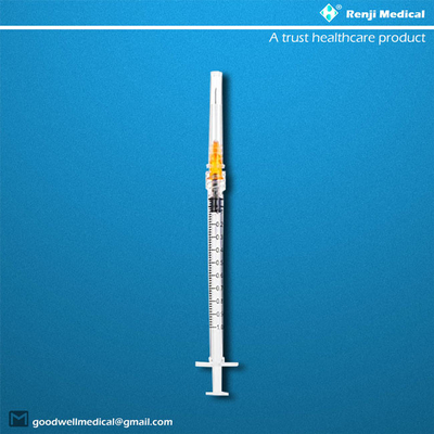 Materiales consumibles médicos disponibles de MSDS, jeringuilla de la cerradura de 25G 1ml Luer con la aguja