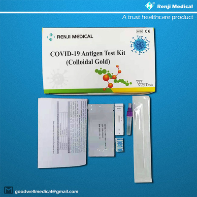 Prueba Kit Colloidal Gold Immunochromatography del hogar de Renji Medical SARS-CoV-2